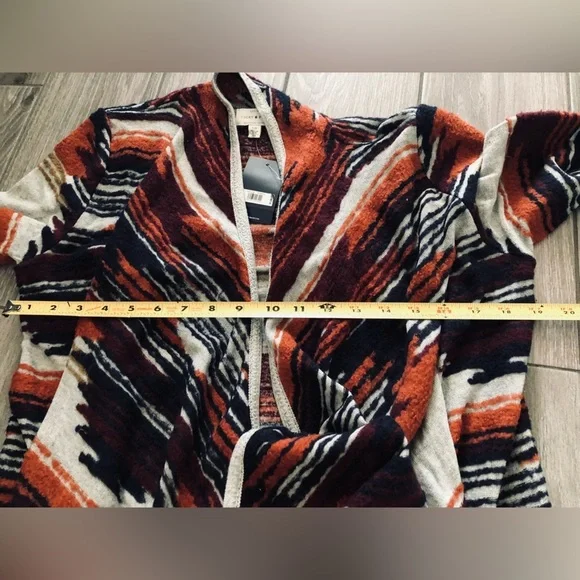 Lucky Brand|Boho Aztec print open front knit drapey cardigan,NWT,Size small-CUTE - Picture 15 of 16